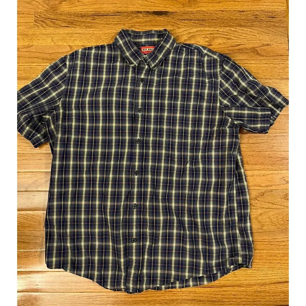 Vintage JCPenney BIG MAC Shirt Mens, Authentic Workwear - Size XL - Plaid - Picture 1 of 3